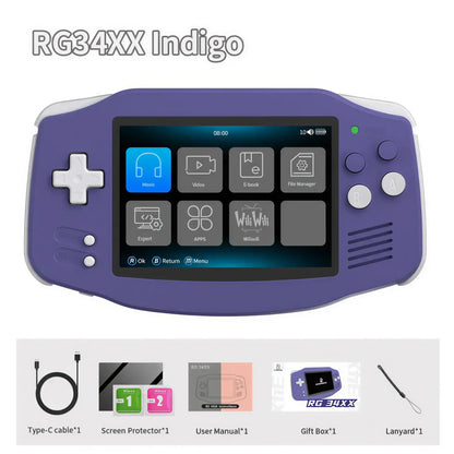 ANBERNIC RG34XX Retro Handheld Gaming Console – 3.4" IPS System
