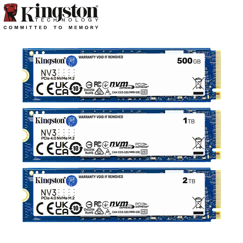 内蔵型SSD Kingston NV3 PCIe 4.0 M.2 SSD 500GB NV3 PCIe 4.0 NVMe SSD 500GB – 4TB - Kingston Technology