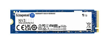 Kingston NV3 M.2 SSD packaging on a white background