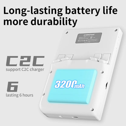 Battery pack with 3200mAh label and durability text on a white background